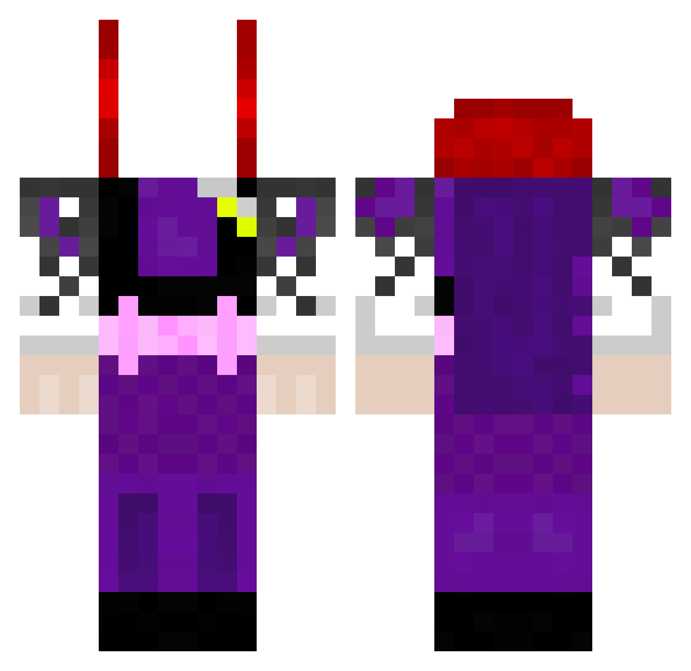 Danita Minecraft skin, front and back view