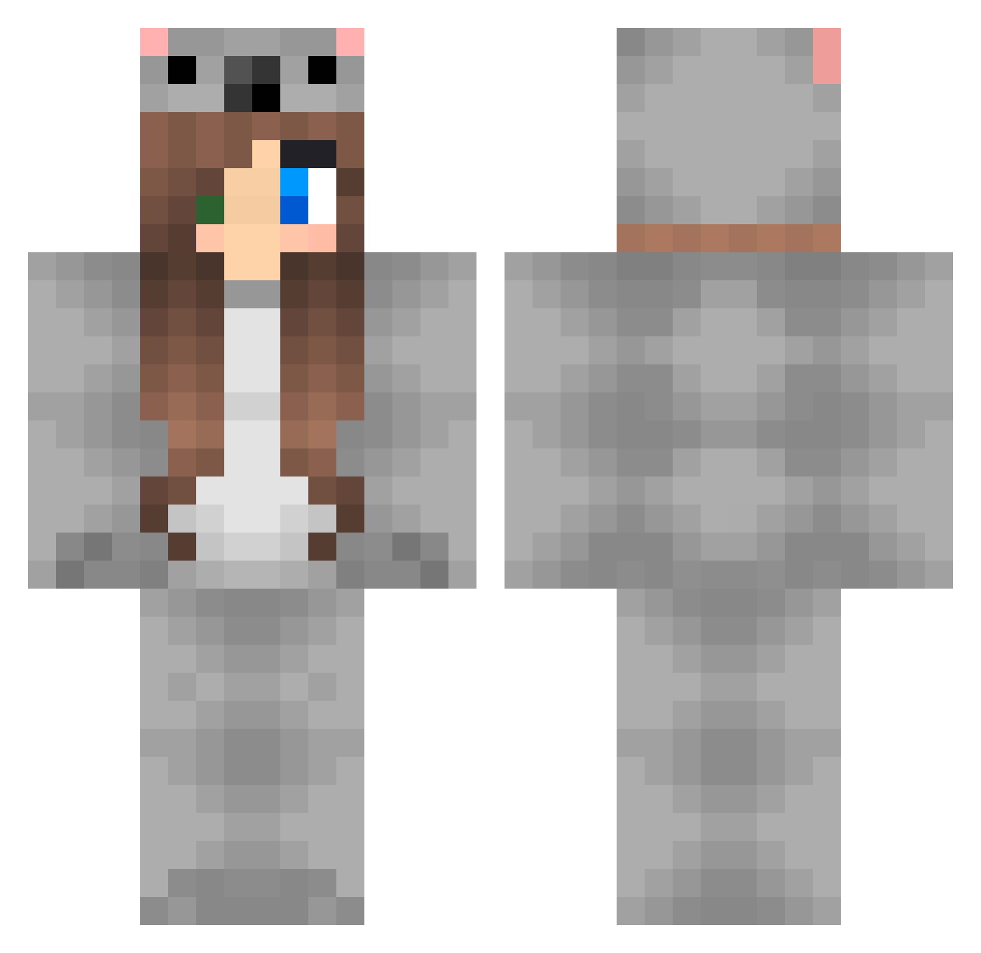 neequuuu Minecraft skin, front and back view