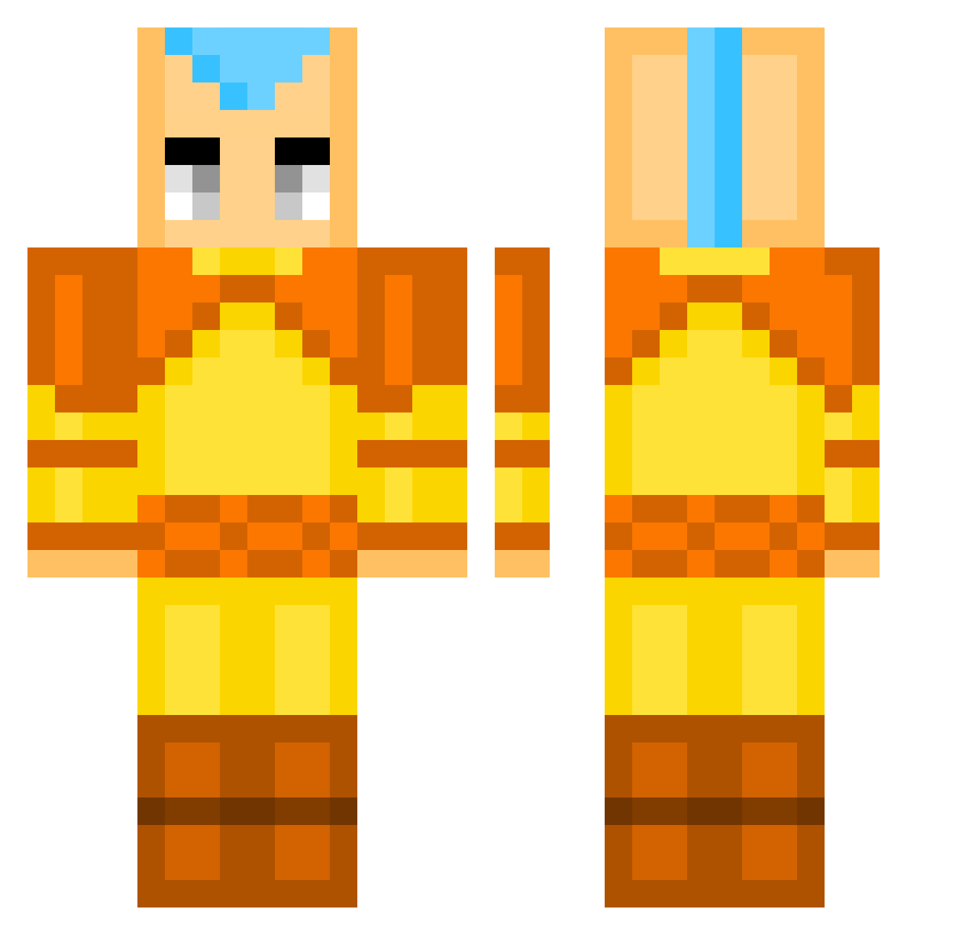 wolfman2664 Minecraft skin, front and back view