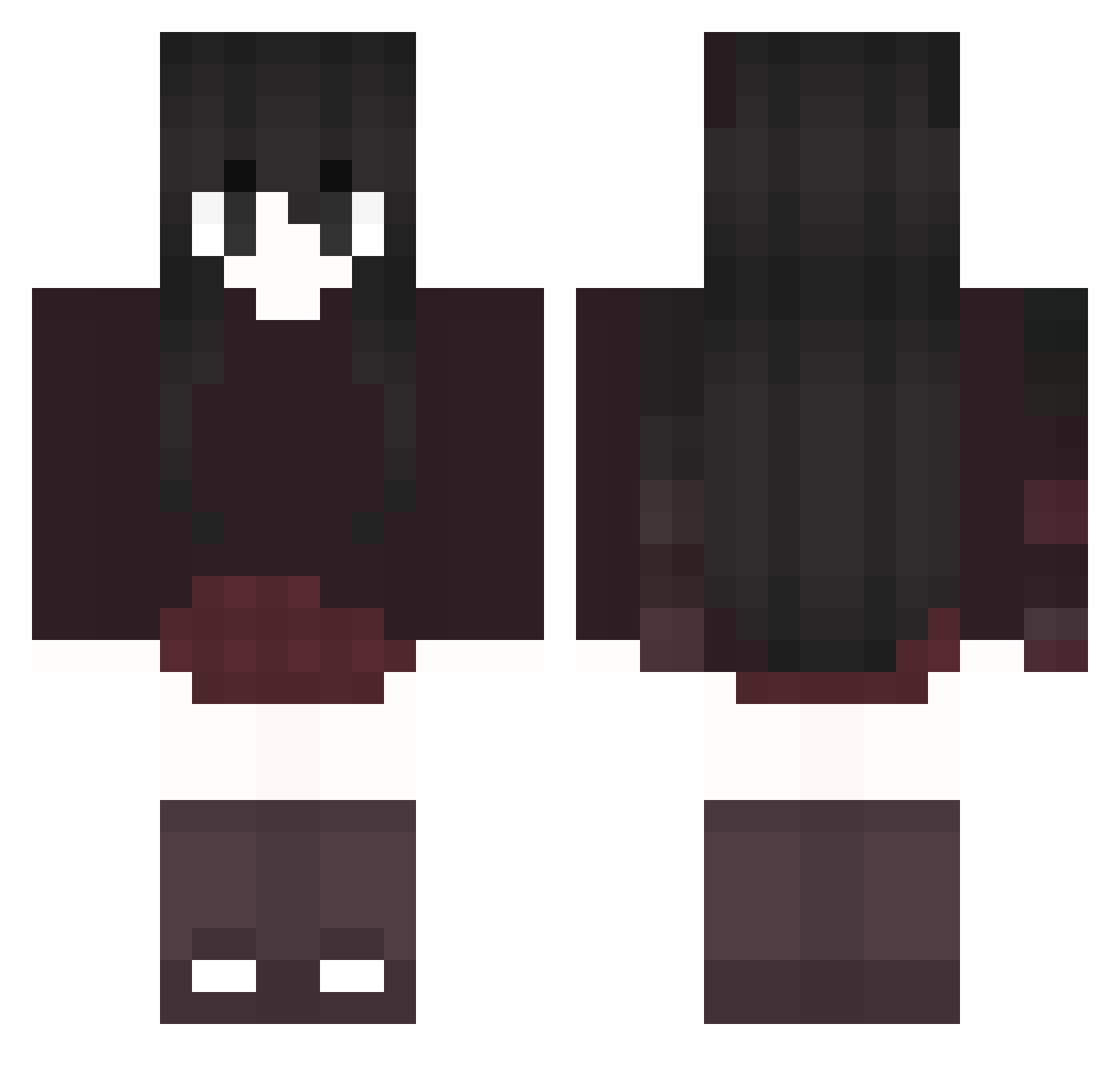 withqiu Minecraft skin, front and back view