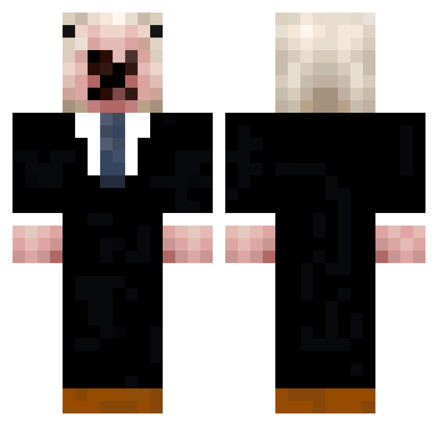 truttimacfrutti Minecraft skin, front and back view