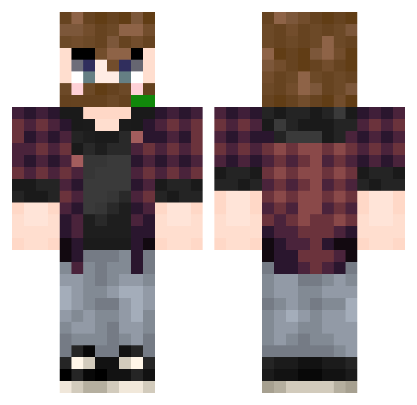wickedchicken04 Minecraft skin, front and back view