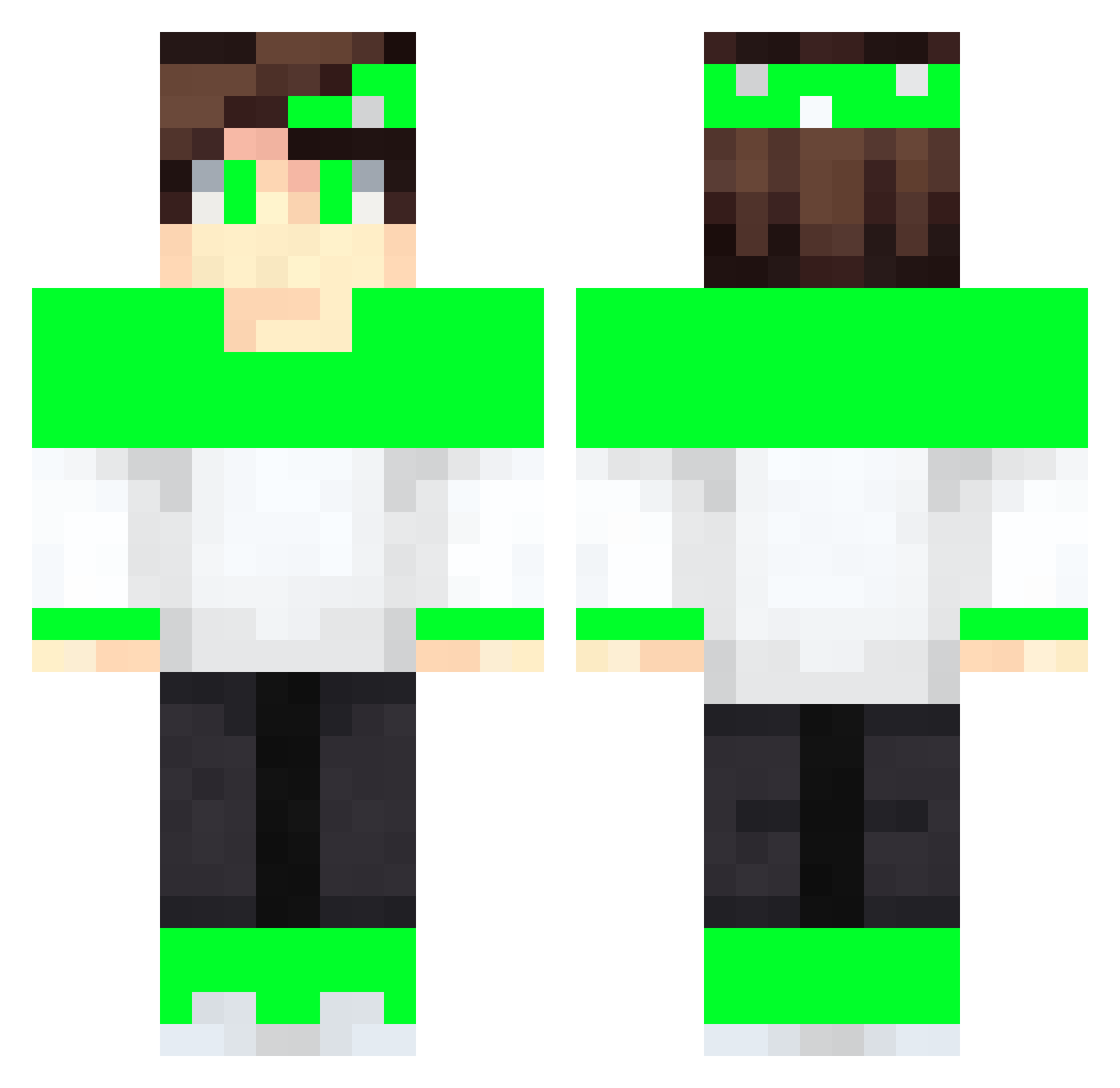 Cylig Minecraft skin, front and back view