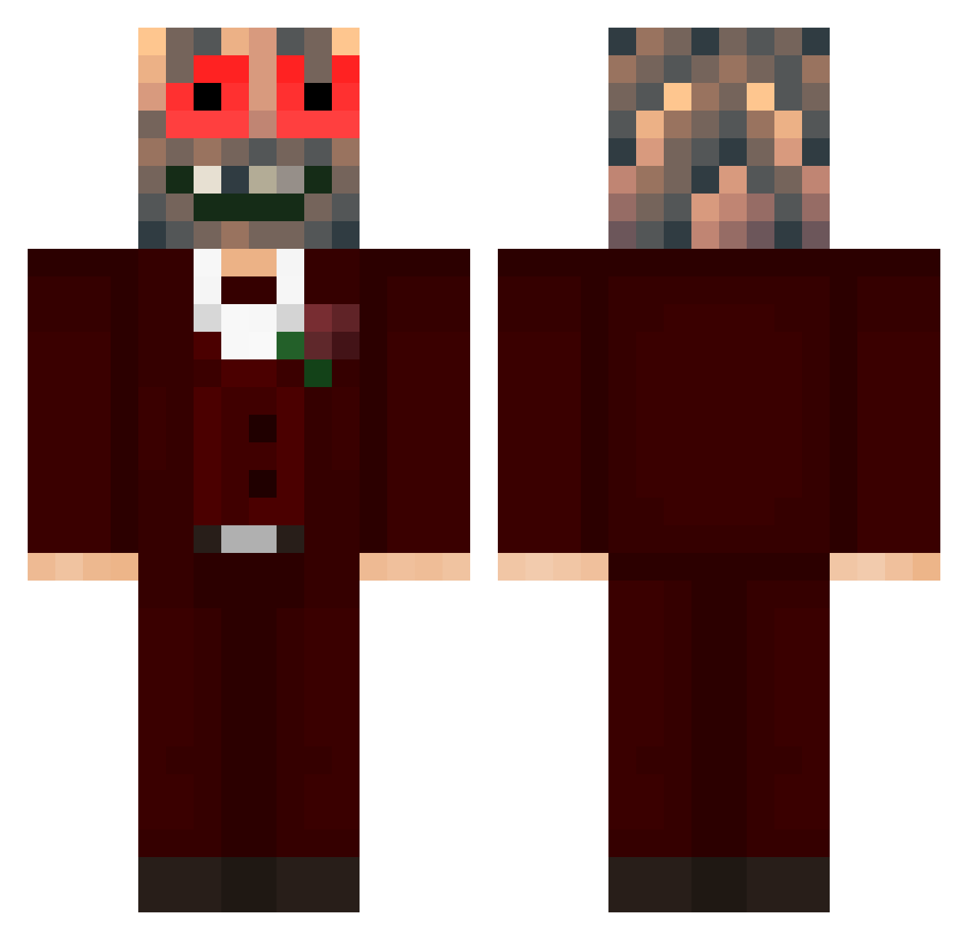 GrimTorkild_ Minecraft skin, front and back view