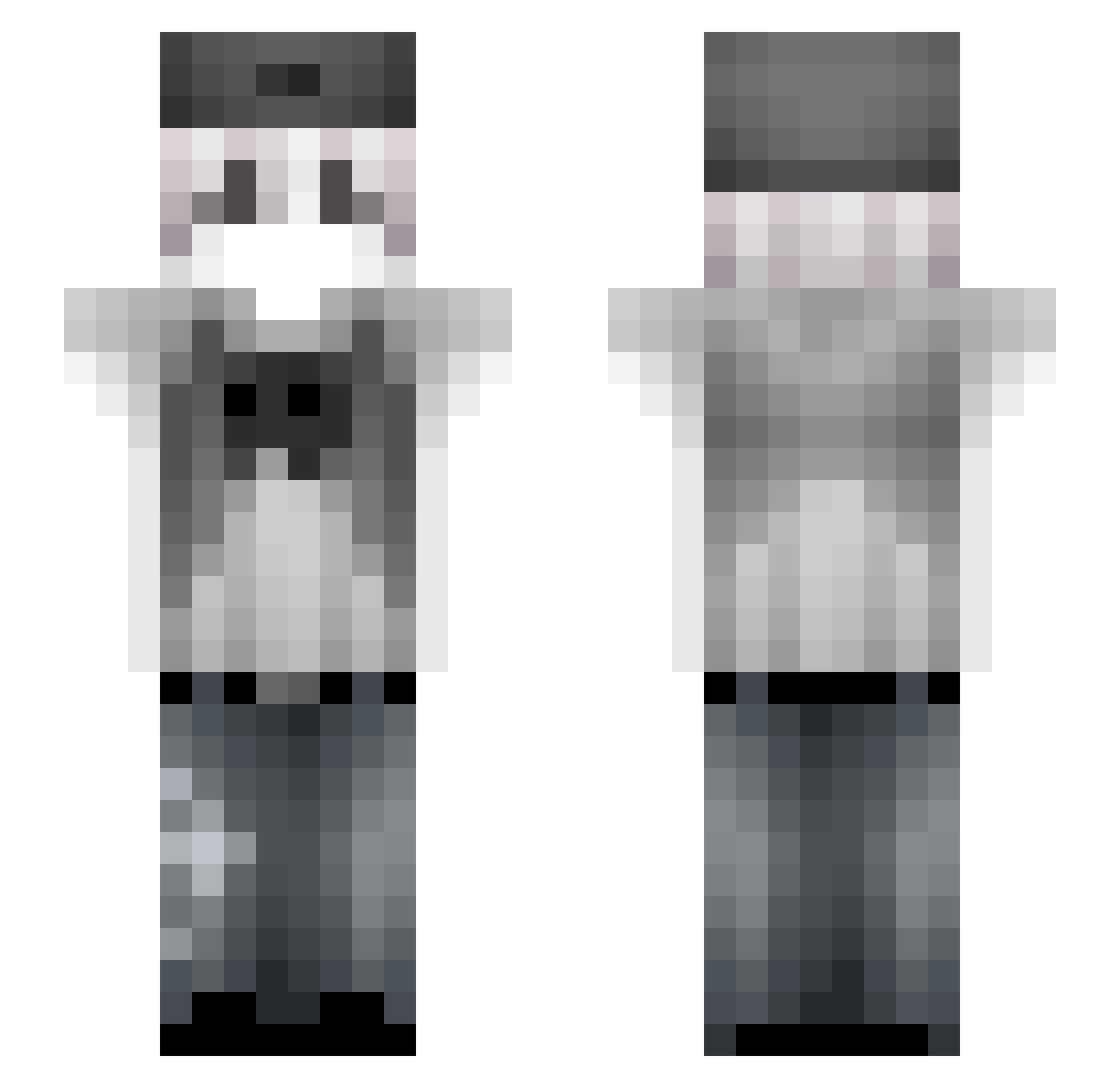 h_yiru Minecraft skin, front and back view