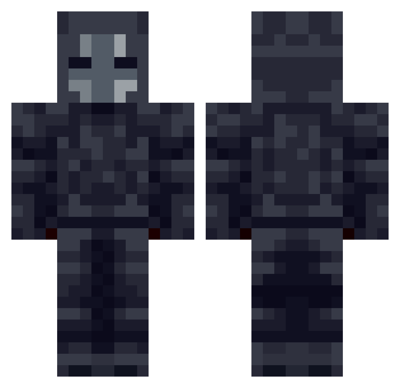 ServoRo Minecraft skin, front and back view