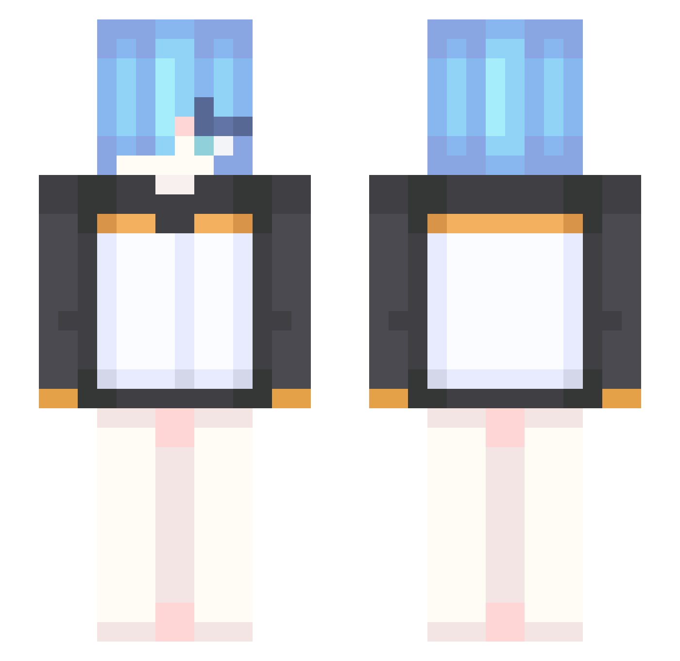 vChromarr Minecraft skin, front and back view