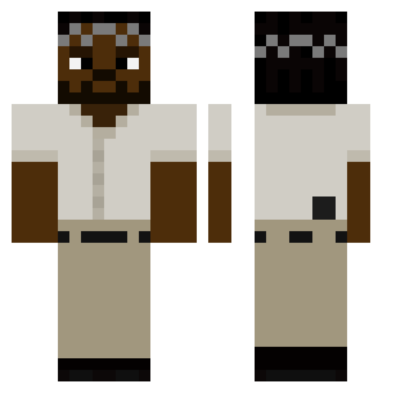 Ya_boi_77 Minecraft skin, front and back view