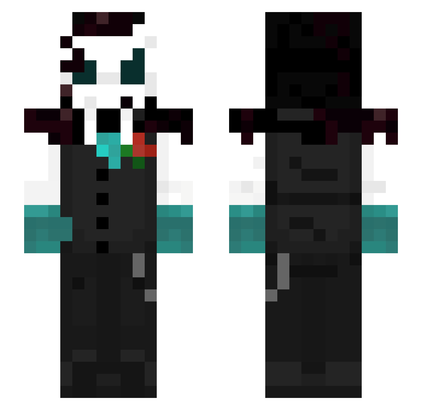 wnemow Minecraft skin, front and back view