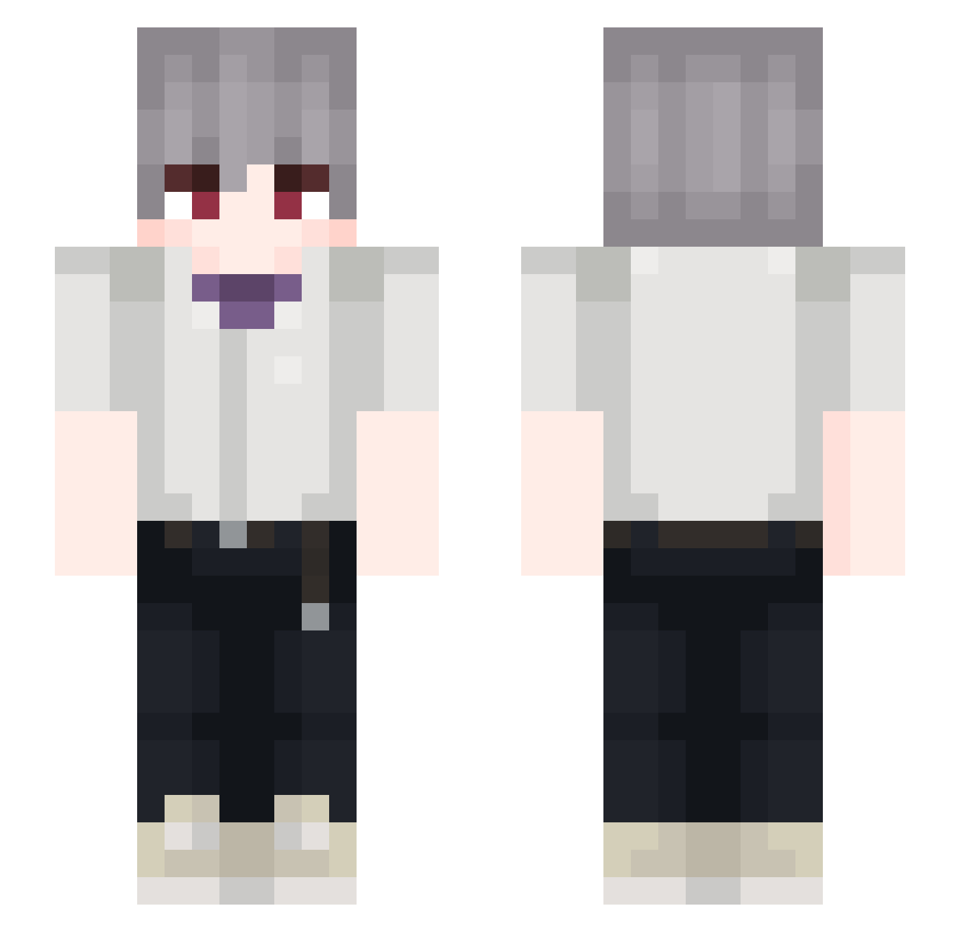 Zumodeagua Minecraft skin, front and back view