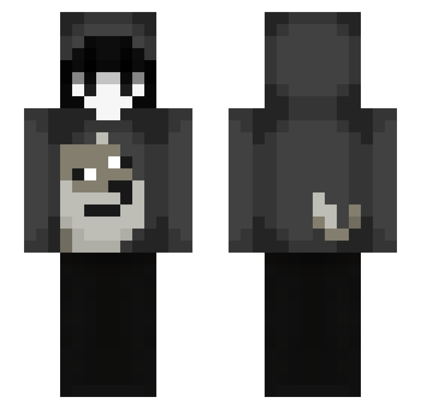 Woke Minecraft skin, front and back view