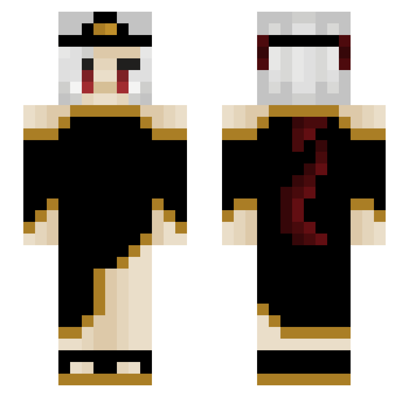Communally Minecraft skin, front and back view