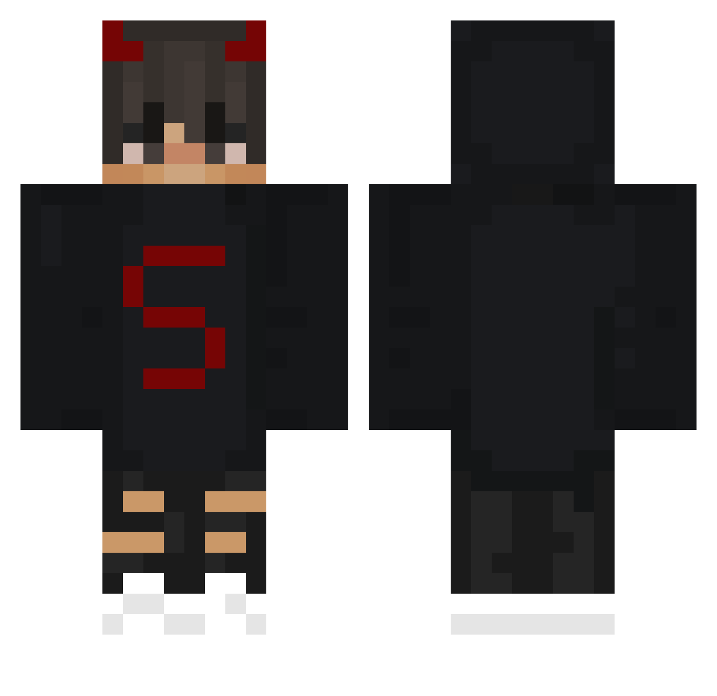 Itz_Dark_Edits Minecraft skin, front and back view