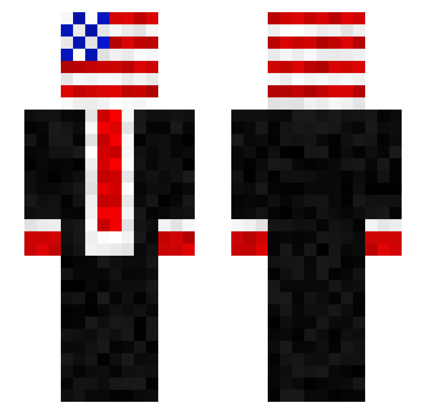 cara7 Minecraft skin, front and back view