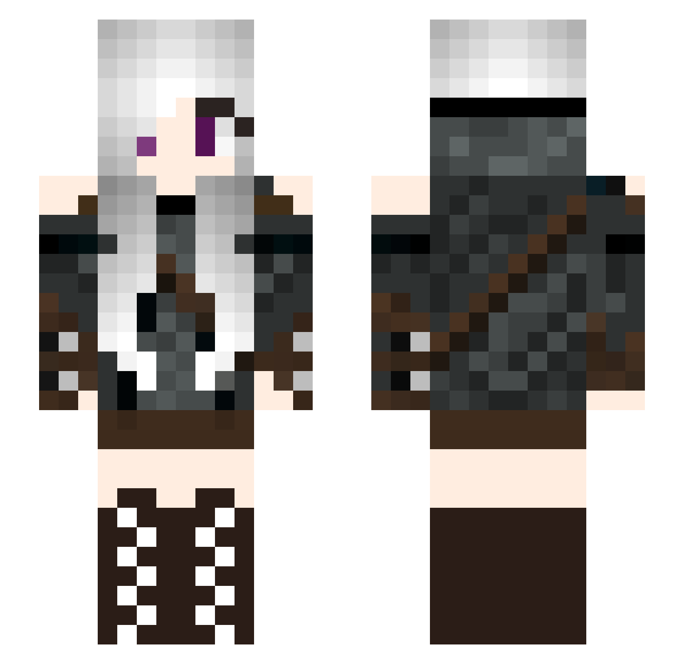 raspberrymix Minecraft skin, front and back view