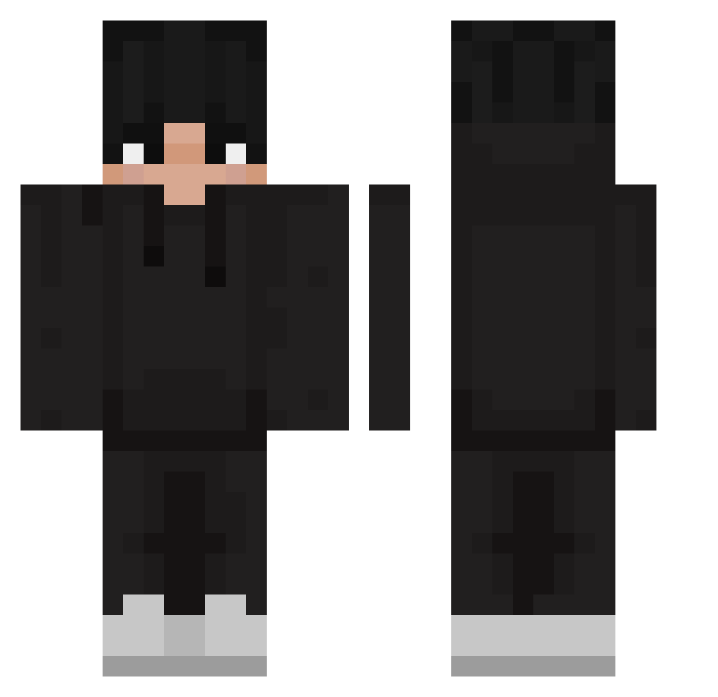 Smithi138 Minecraft skin, front and back view