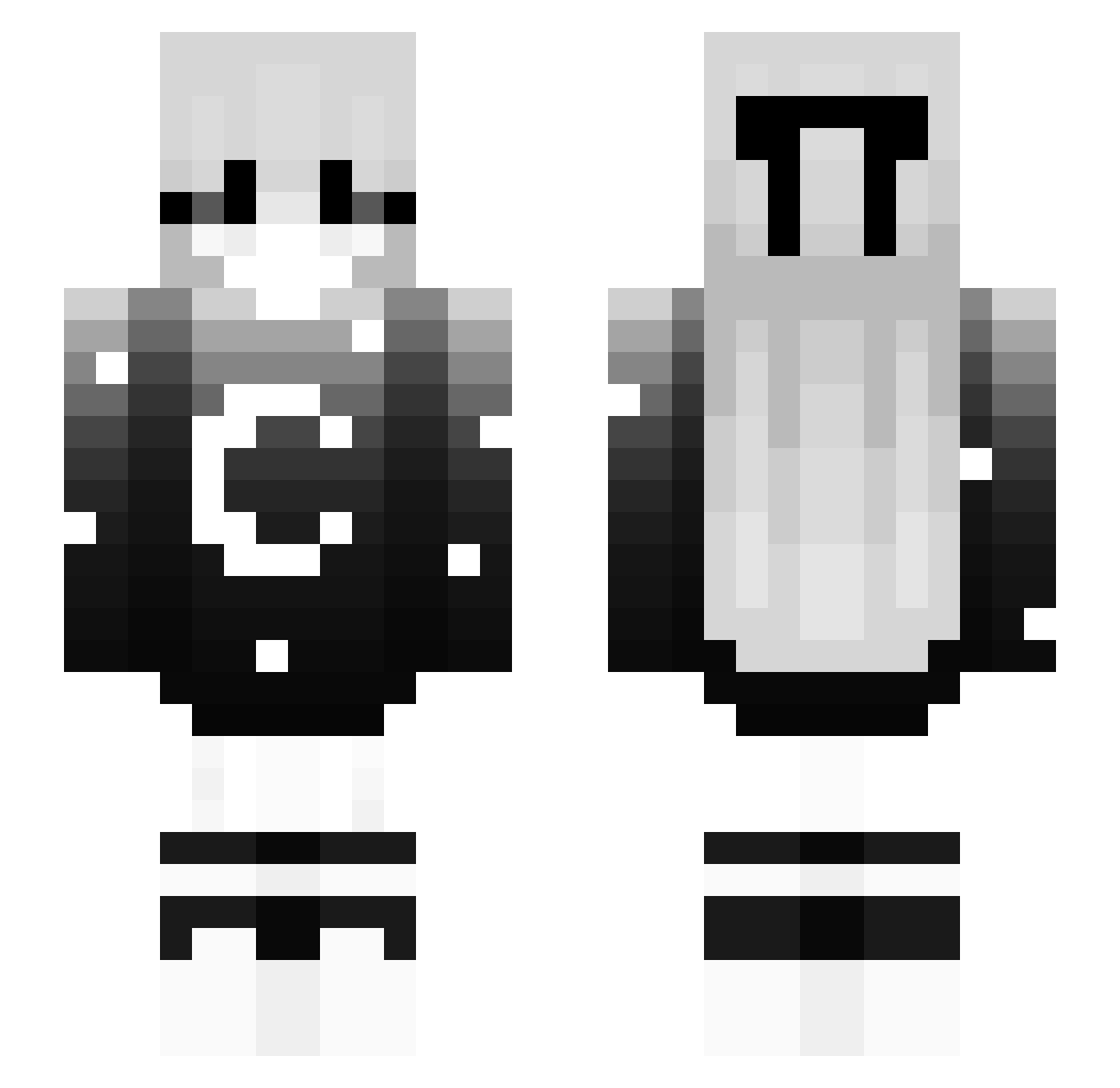 konsik12 Minecraft skin, front and back view