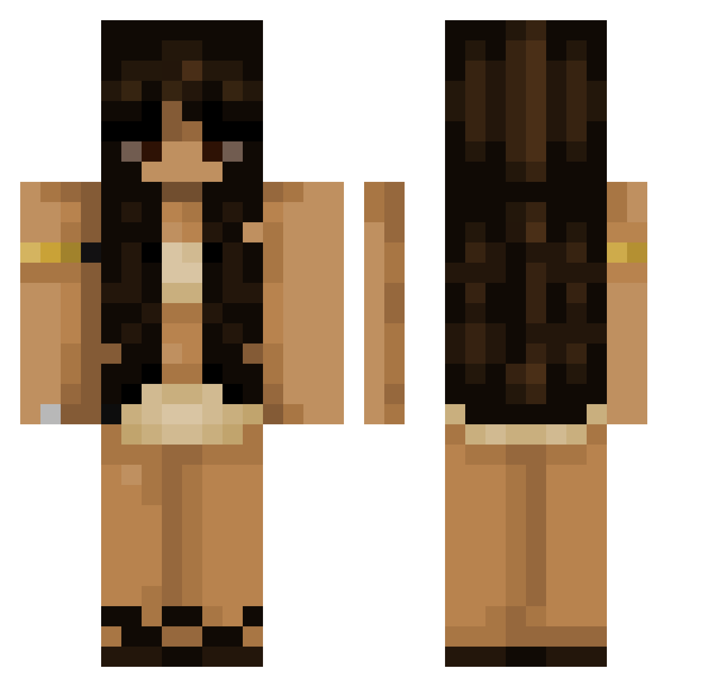 kutas2468 Minecraft skin, front and back view
