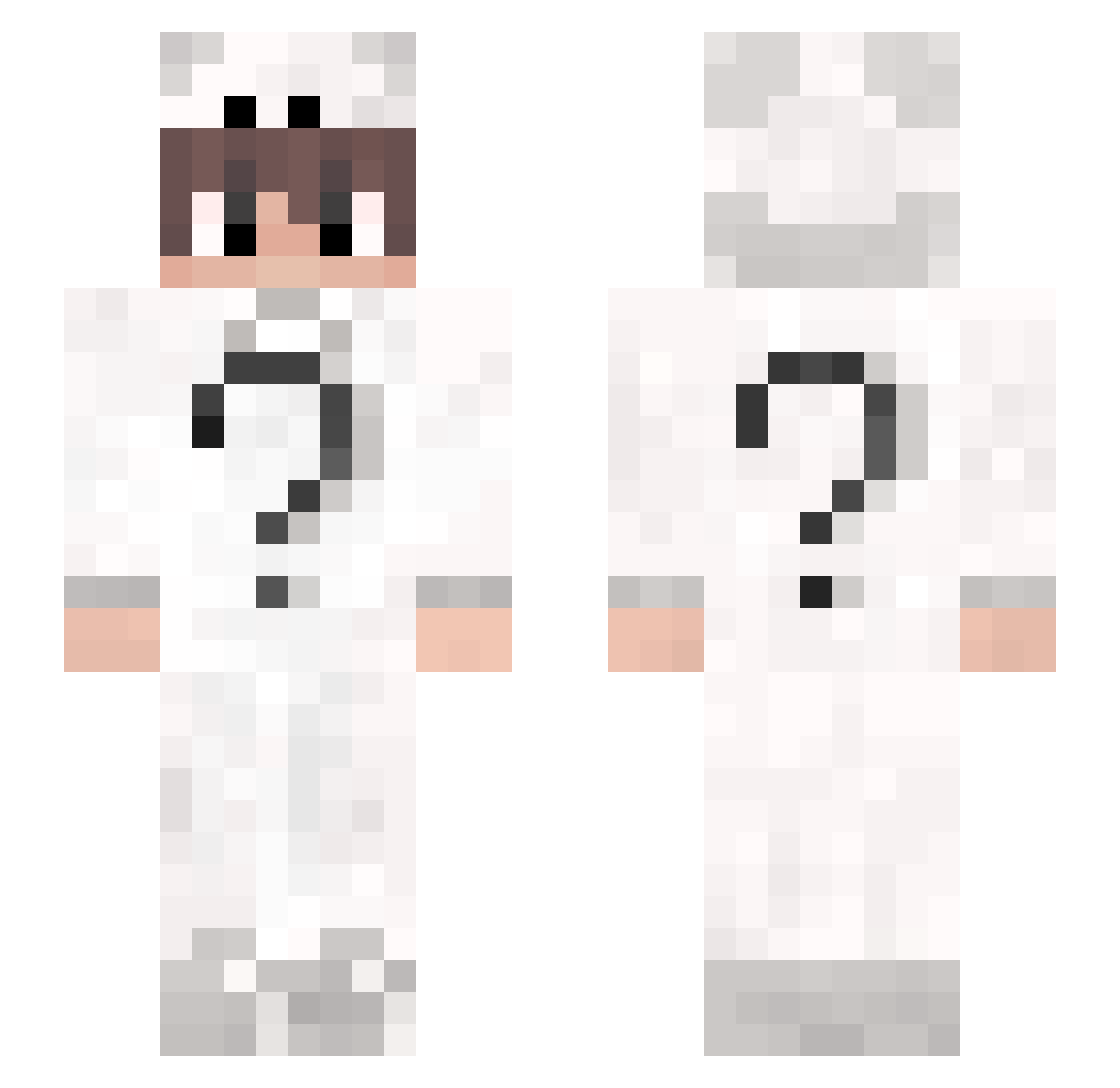 Ukgga Minecraft skin, front and back view