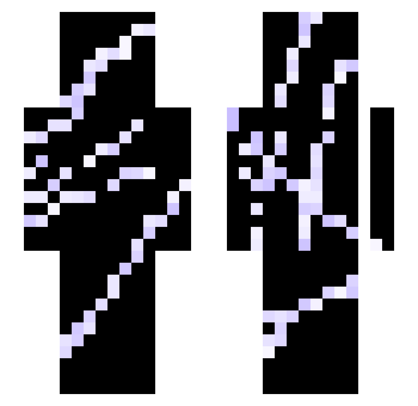 Kamiyk Minecraft skin, front and back view