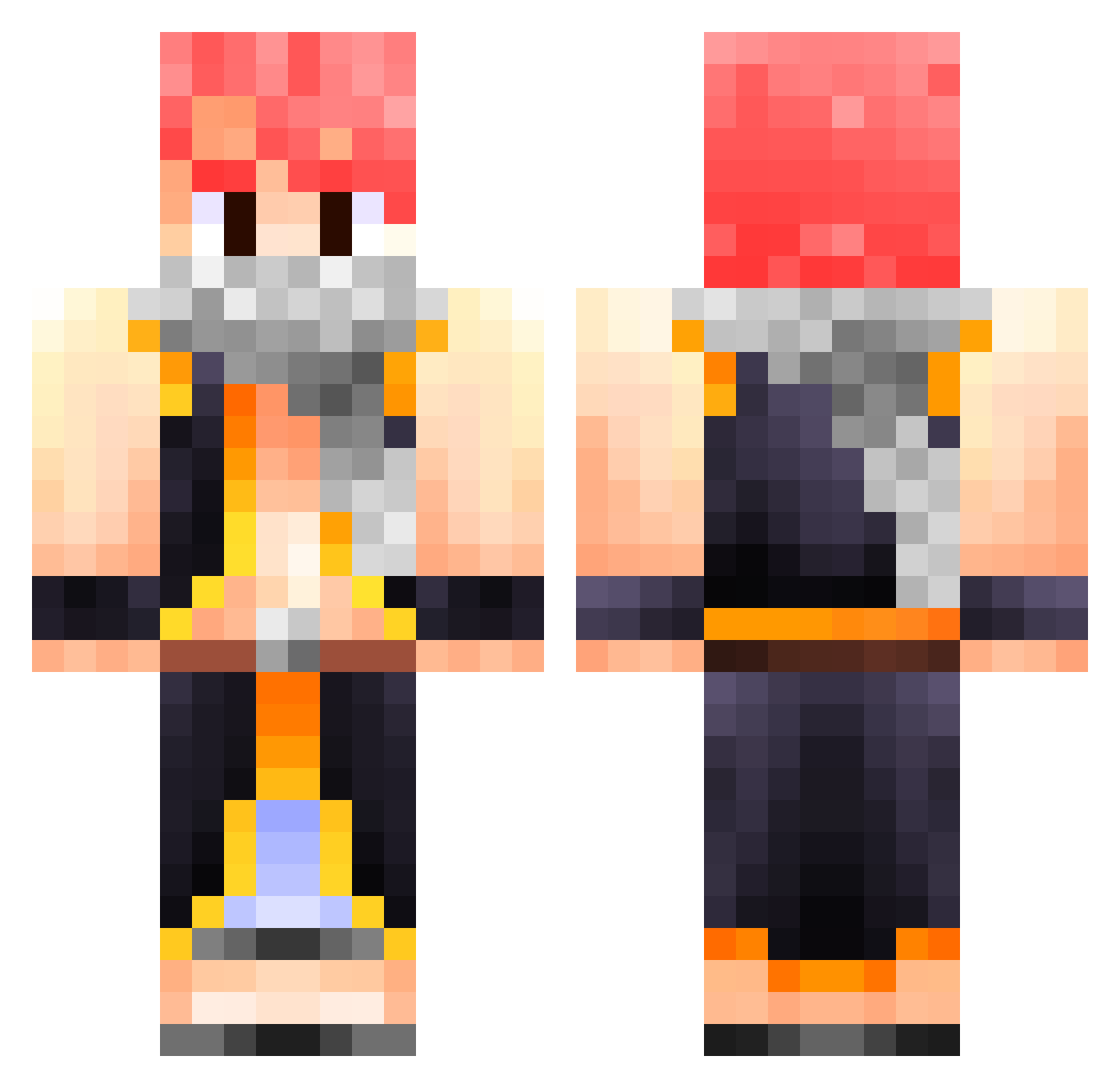 Tacowgf Minecraft skin, front and back view
