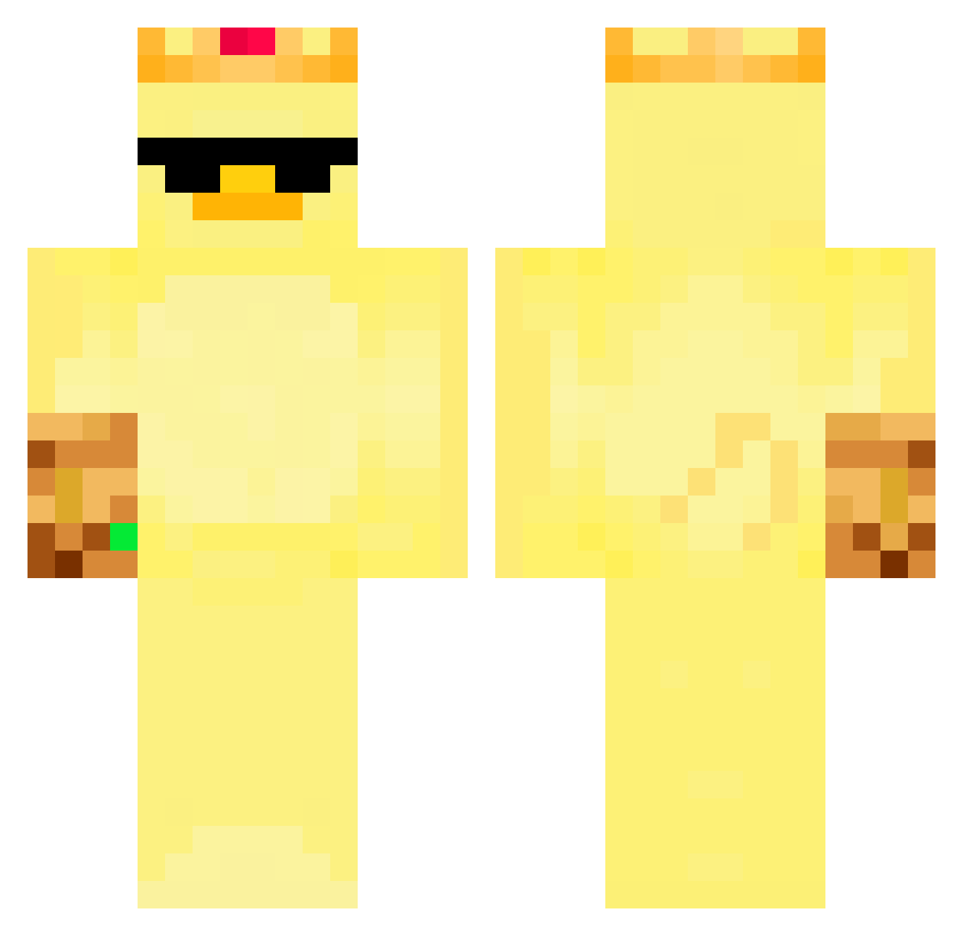 suhaohao Minecraft skin, front and back view
