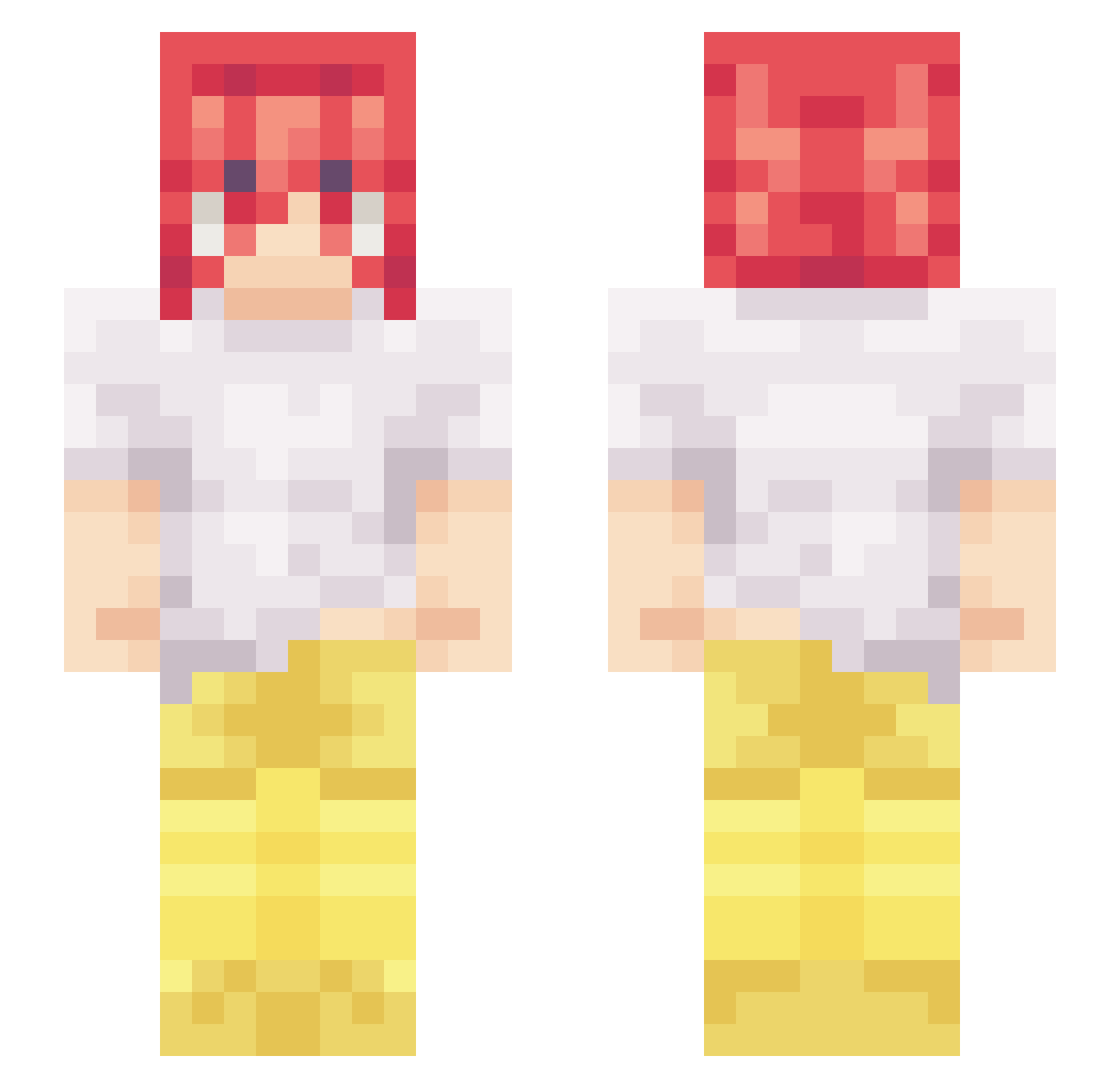 DarkenSmitty Minecraft skin, front and back view