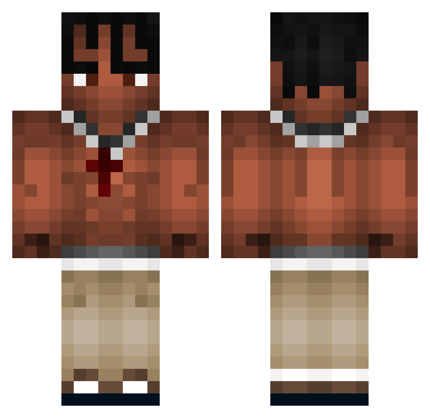 swh00ps Minecraft skin, front and back view