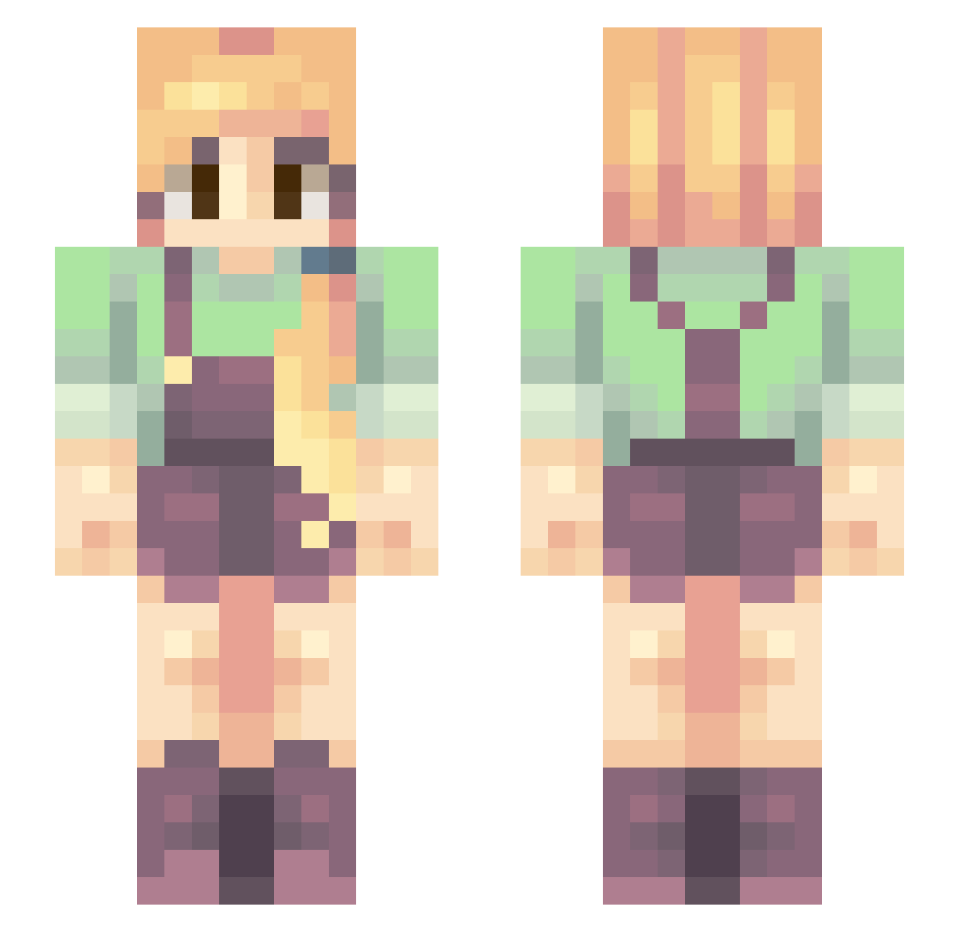The_Real_Mutley_ Minecraft skin, front and back view