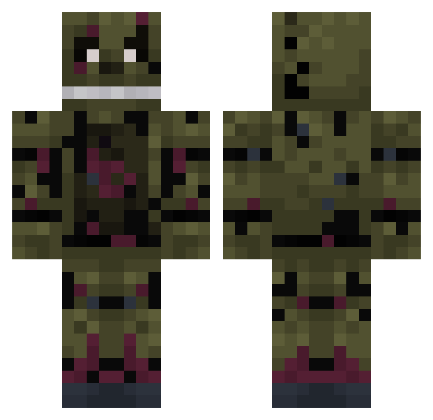 Cheechdog1 Minecraft skin, front and back view