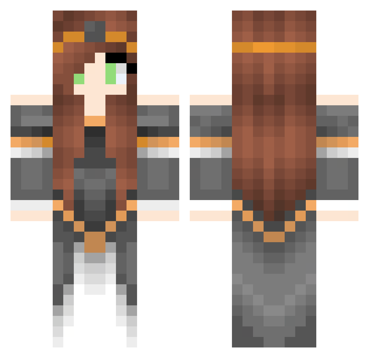 xturtlesnakez Minecraft skin, front and back view