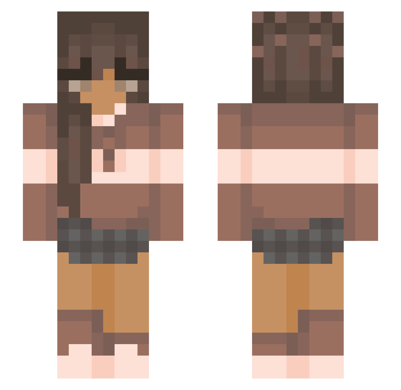 EconomyJungle65 Minecraft skin, front and back view