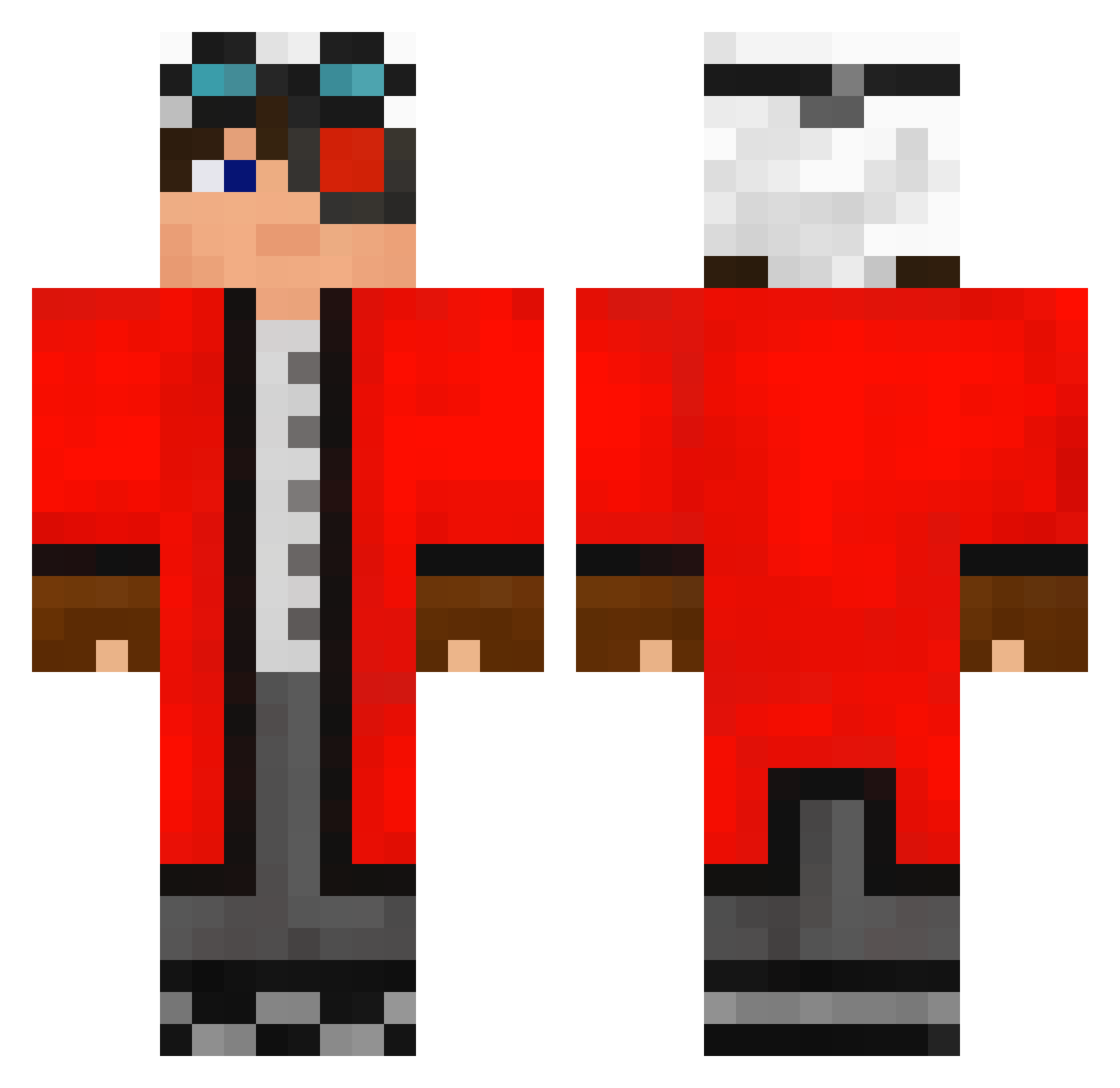 domlemon Minecraft skin, front and back view