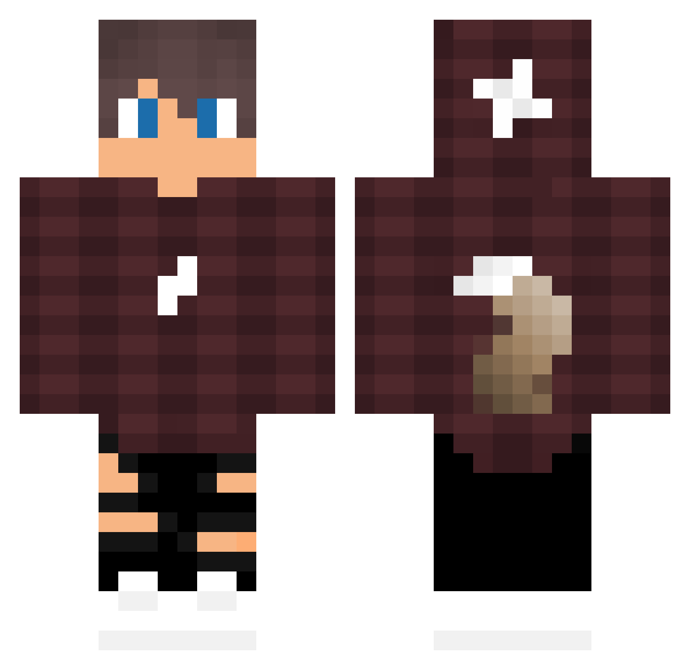 Rosario244 Minecraft skin, front and back view