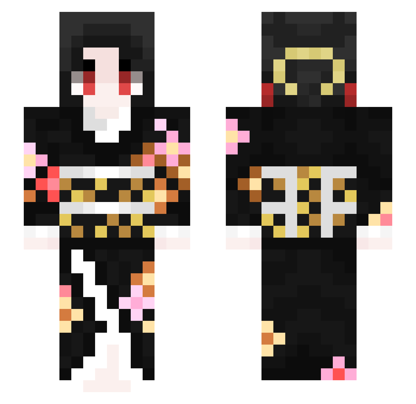 KyotoDrift Minecraft skin, front and back view