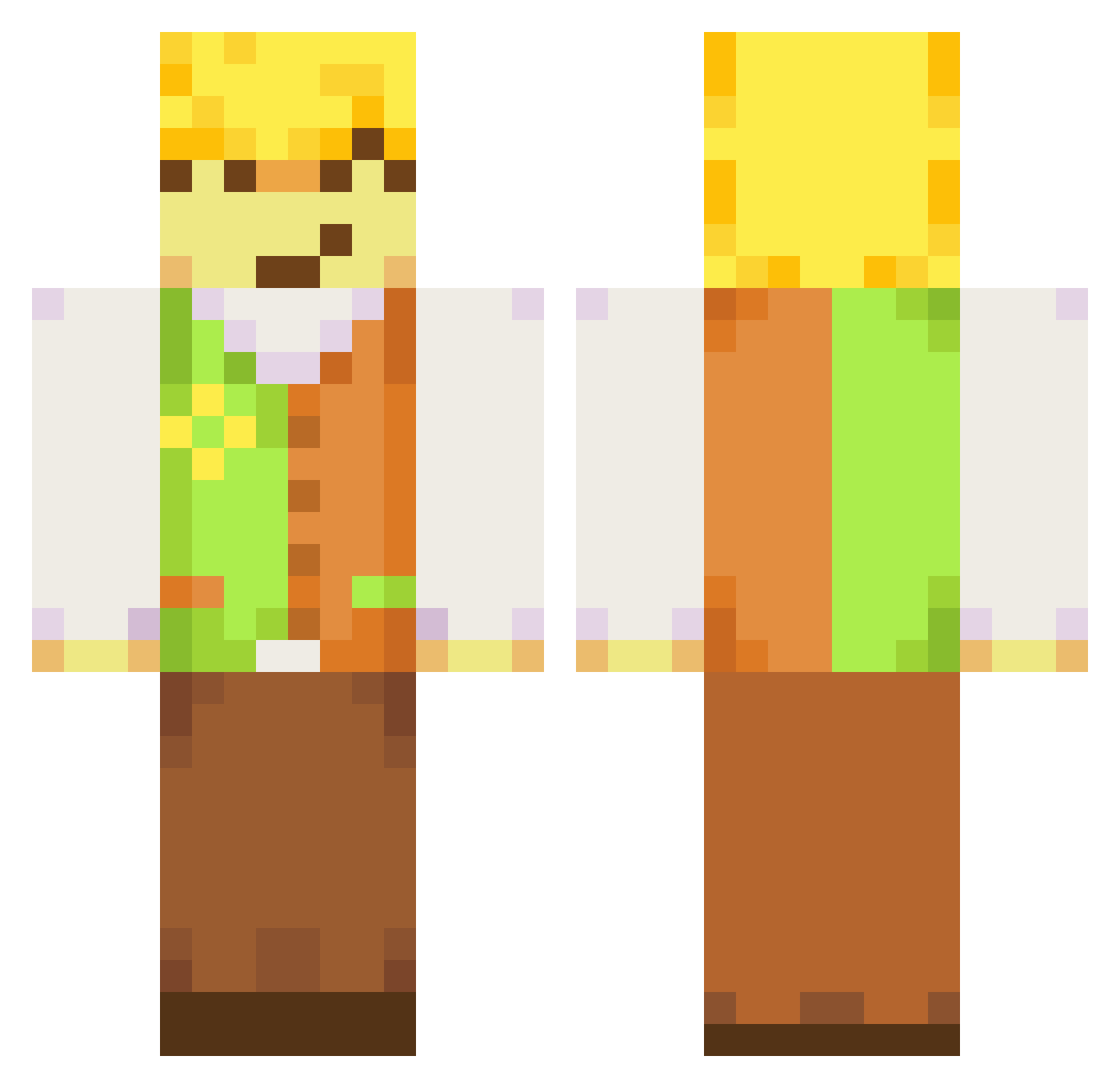 JSnakes2012 Minecraft skin, front and back view