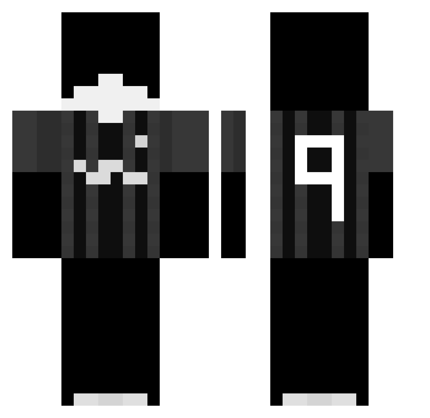 MiniPocoya Minecraft skin, front and back view