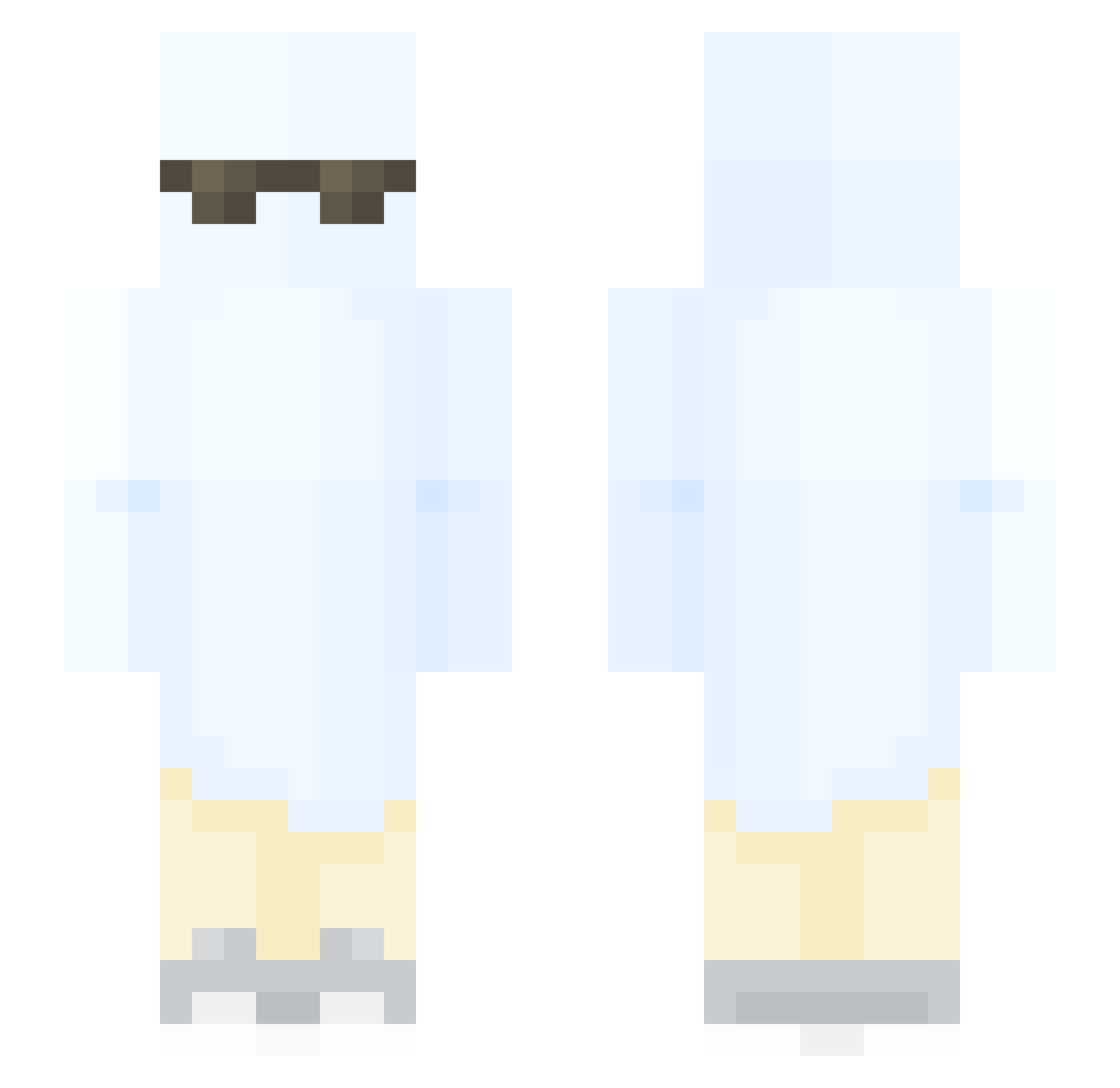 SangSB Minecraft skin, front and back view