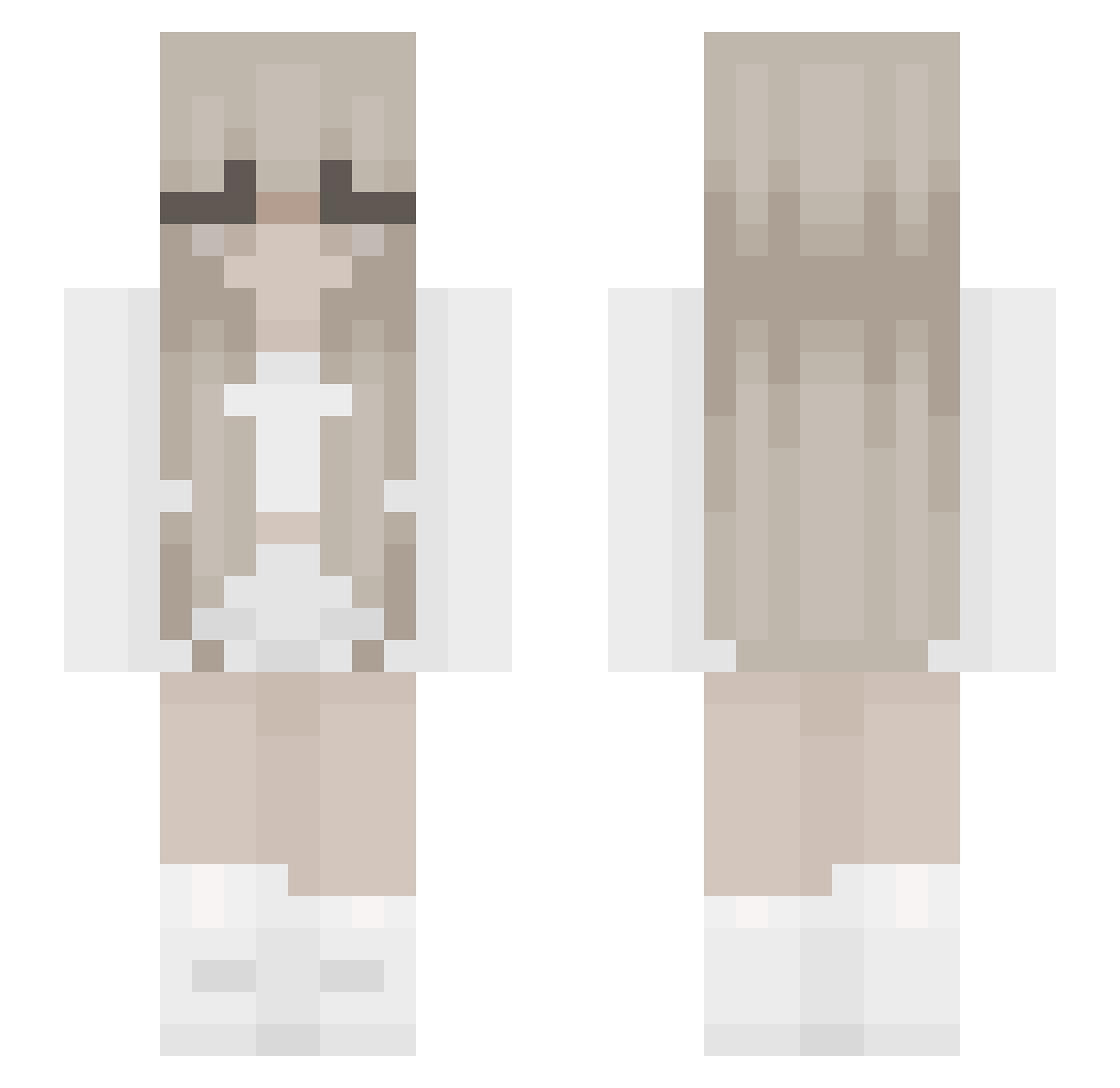 wiiksoon Minecraft skin, front and back view