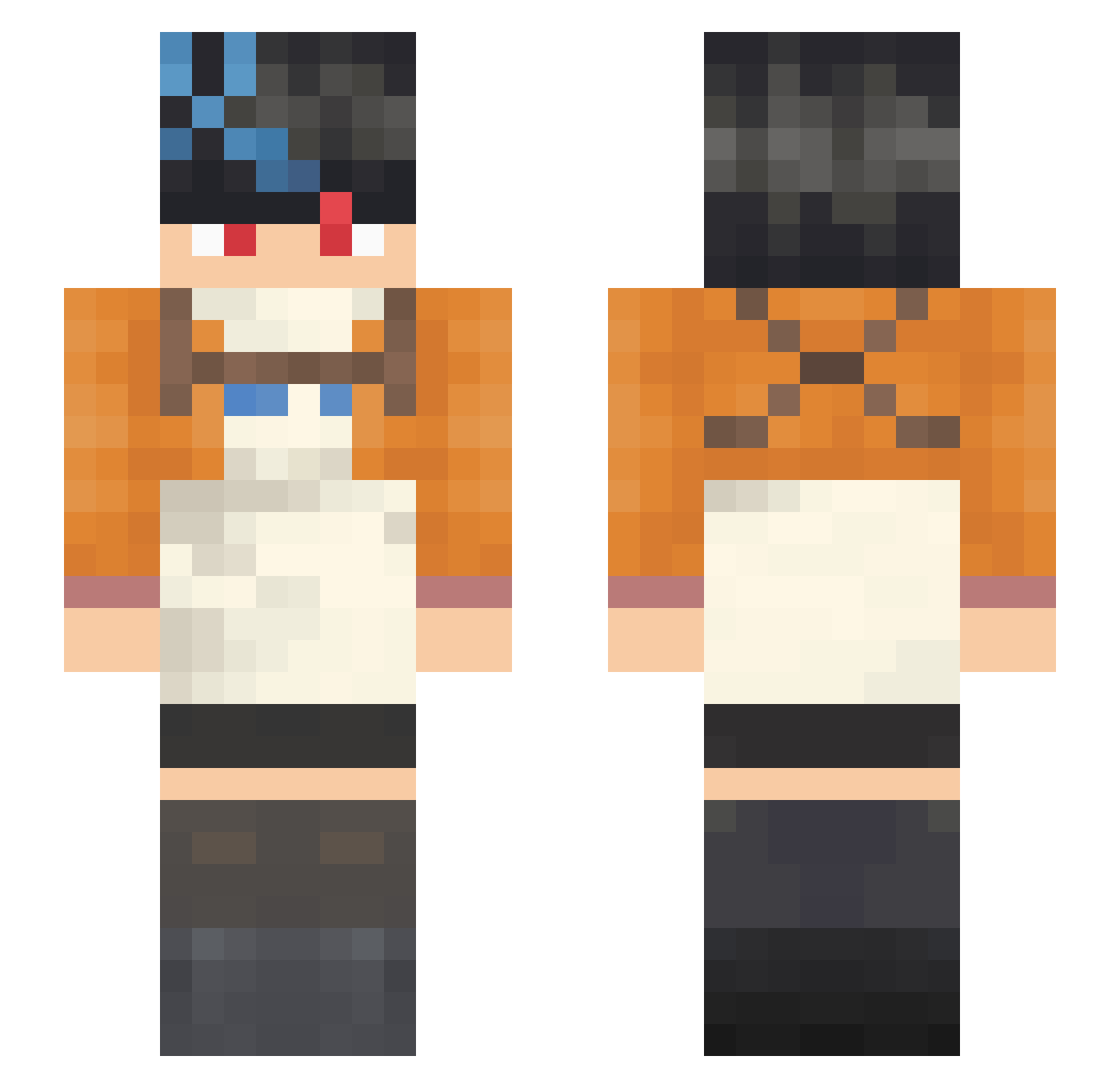 Trinh100 Minecraft skin, front and back view