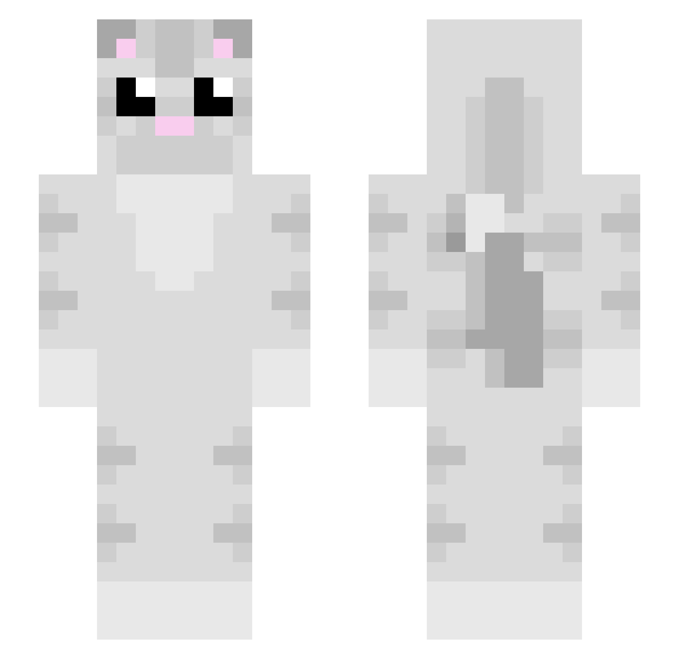 elainemhy Minecraft skin, front and back view