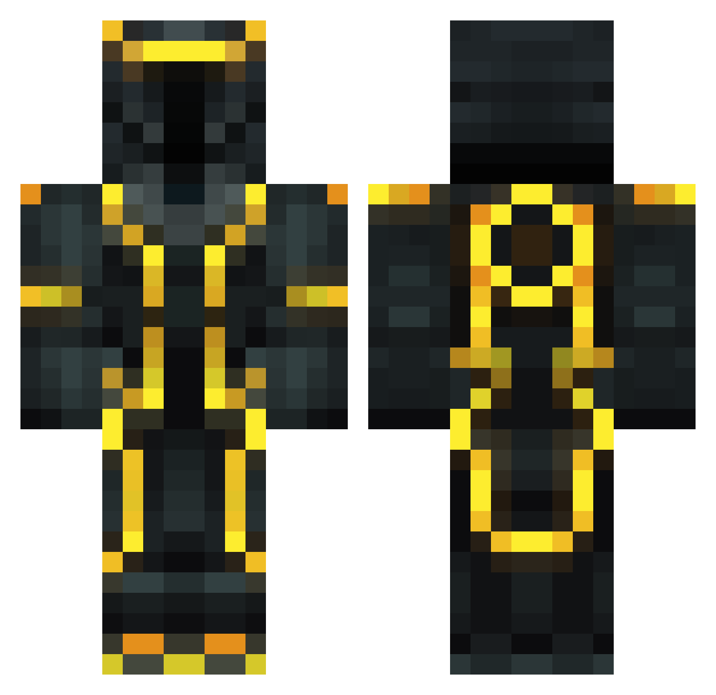 stifftail Minecraft skin, front and back view