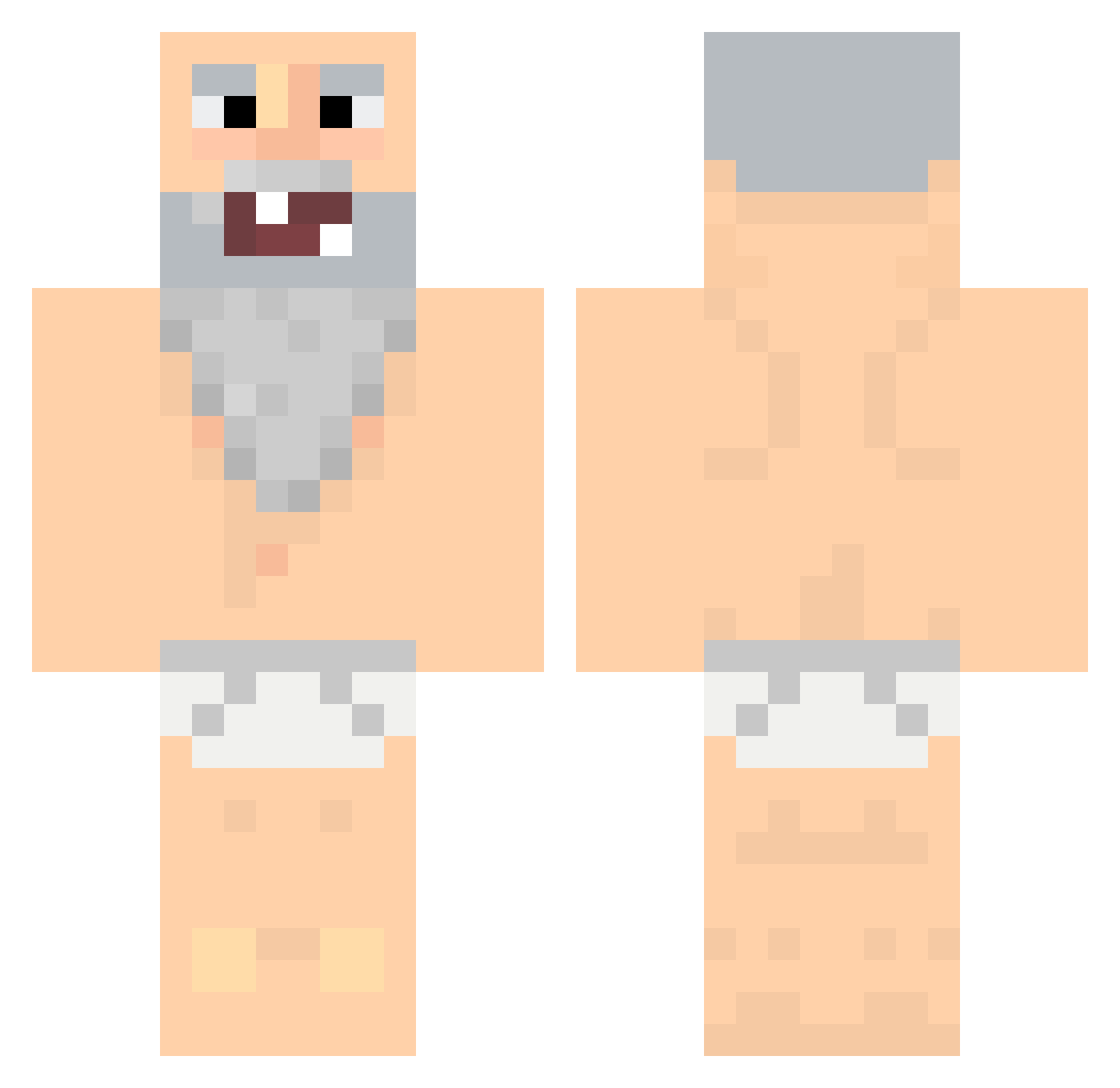 ElMonsieur Minecraft skin, front and back view
