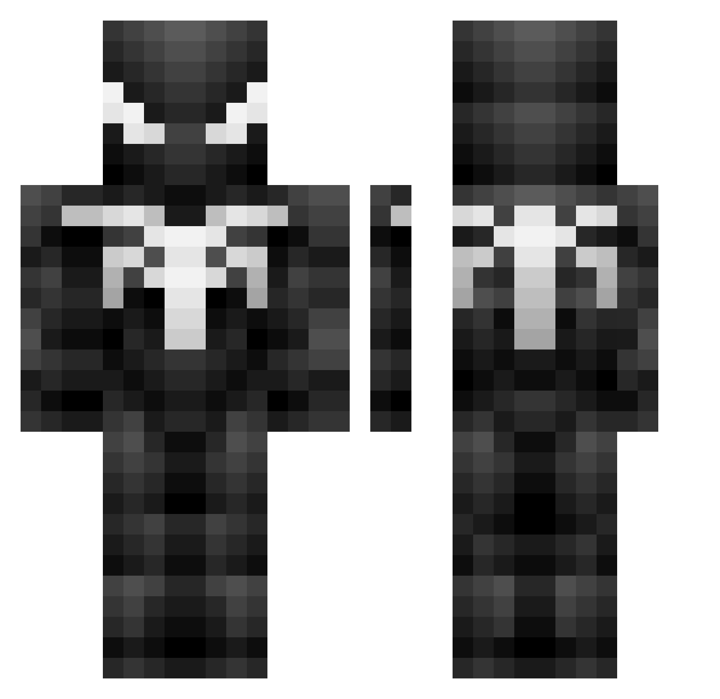 lulu98 Minecraft skin, front and back view
