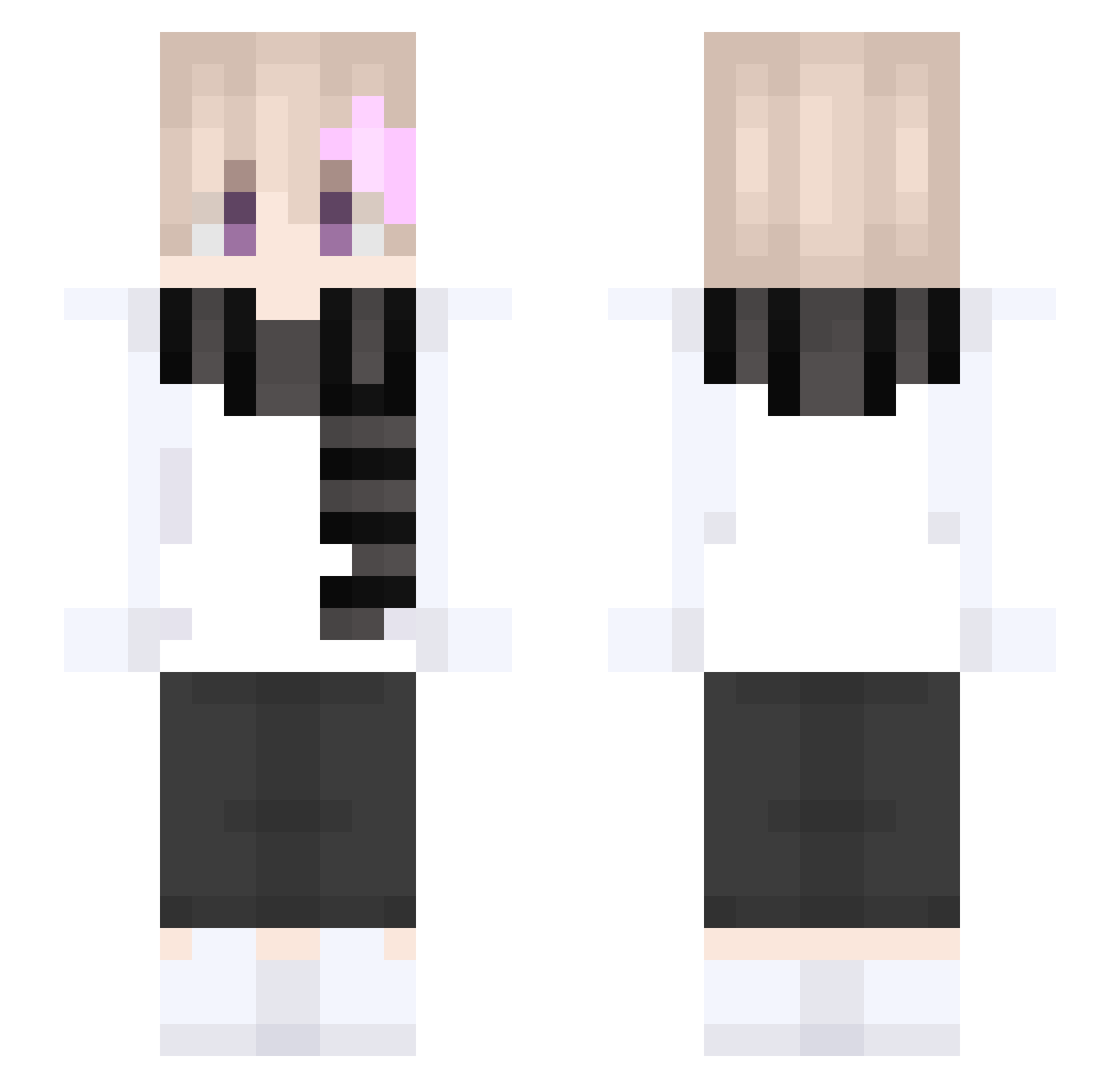 Saigler Minecraft skin, front and back view