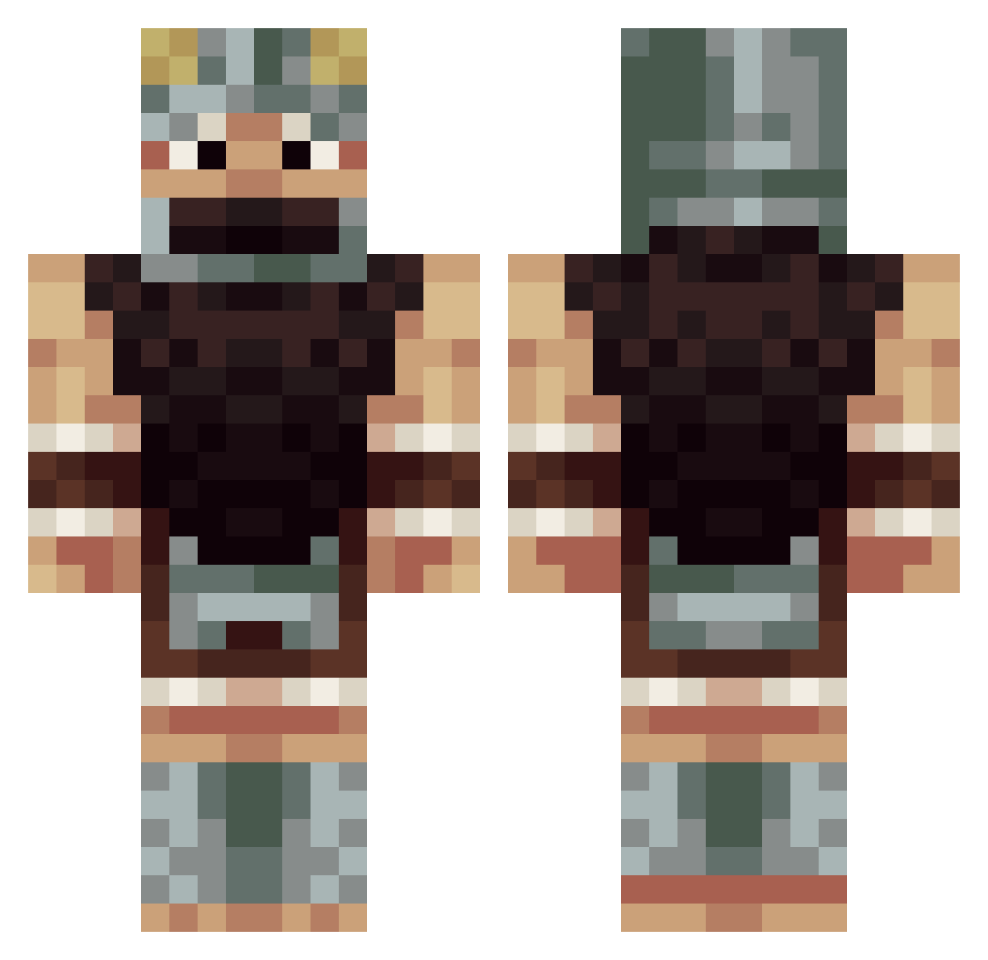 pawappa97 Minecraft skin, front and back view