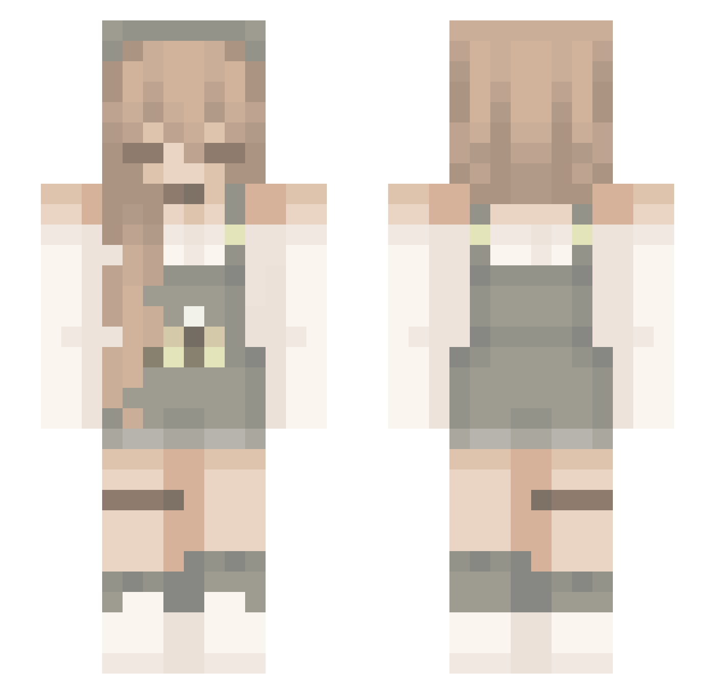 Scrumpty Minecraft skin, front and back view