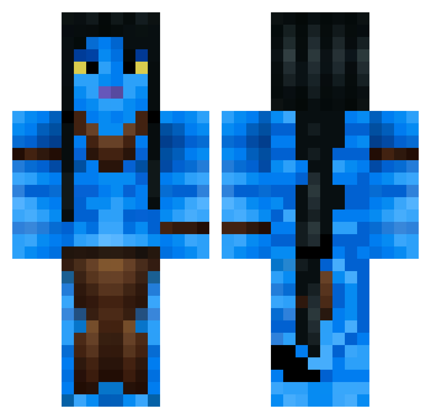 kidou14 Minecraft skin, front and back view