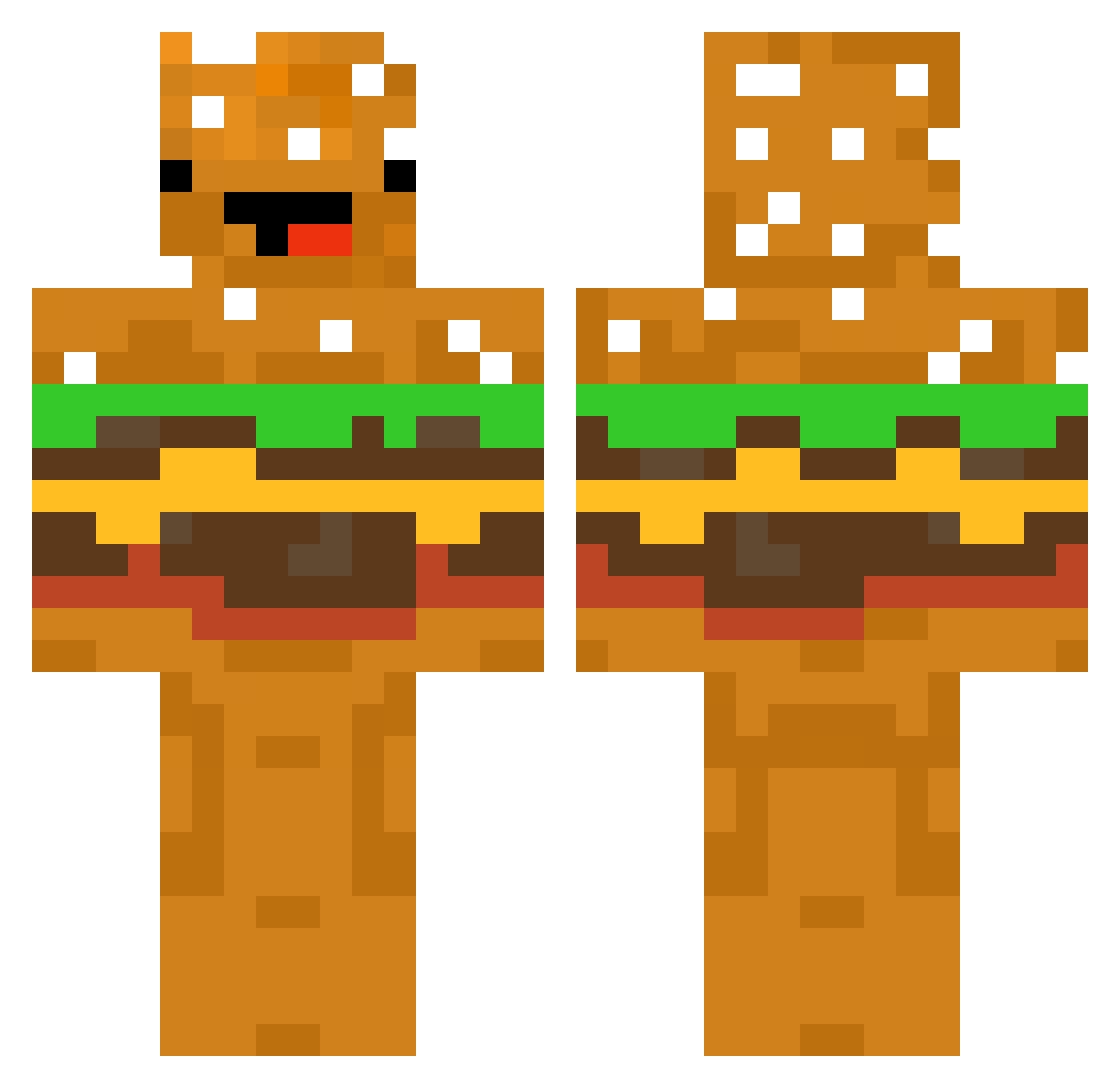 Cjtheawesome Minecraft skin, front and back view
