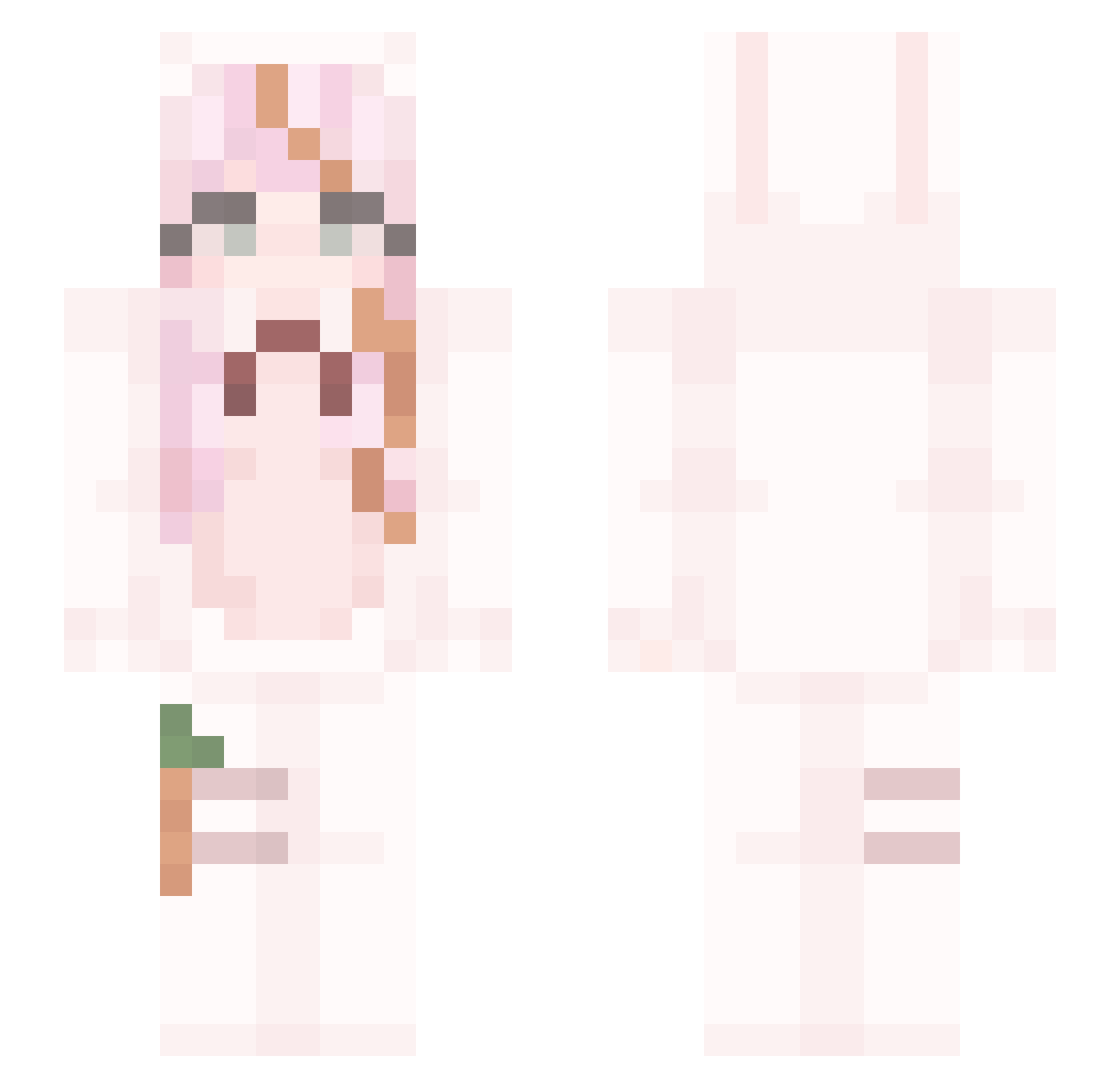 d31adRi Minecraft skin, front and back view